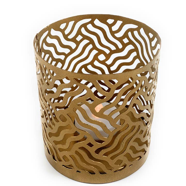 Votive Candle Holder Set of 2 (Golden) for wholesale by Vibhsa