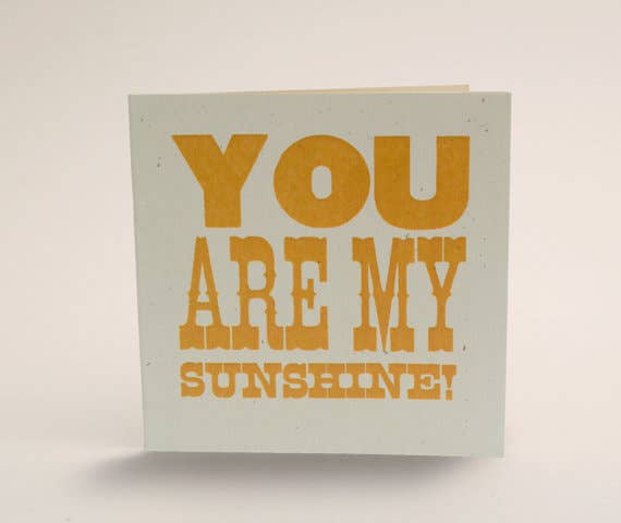 Tiramisu Paperie - Wholesale Briefpapier/indexkaartenset - You Are My Sunshine Mini Wenskaart1