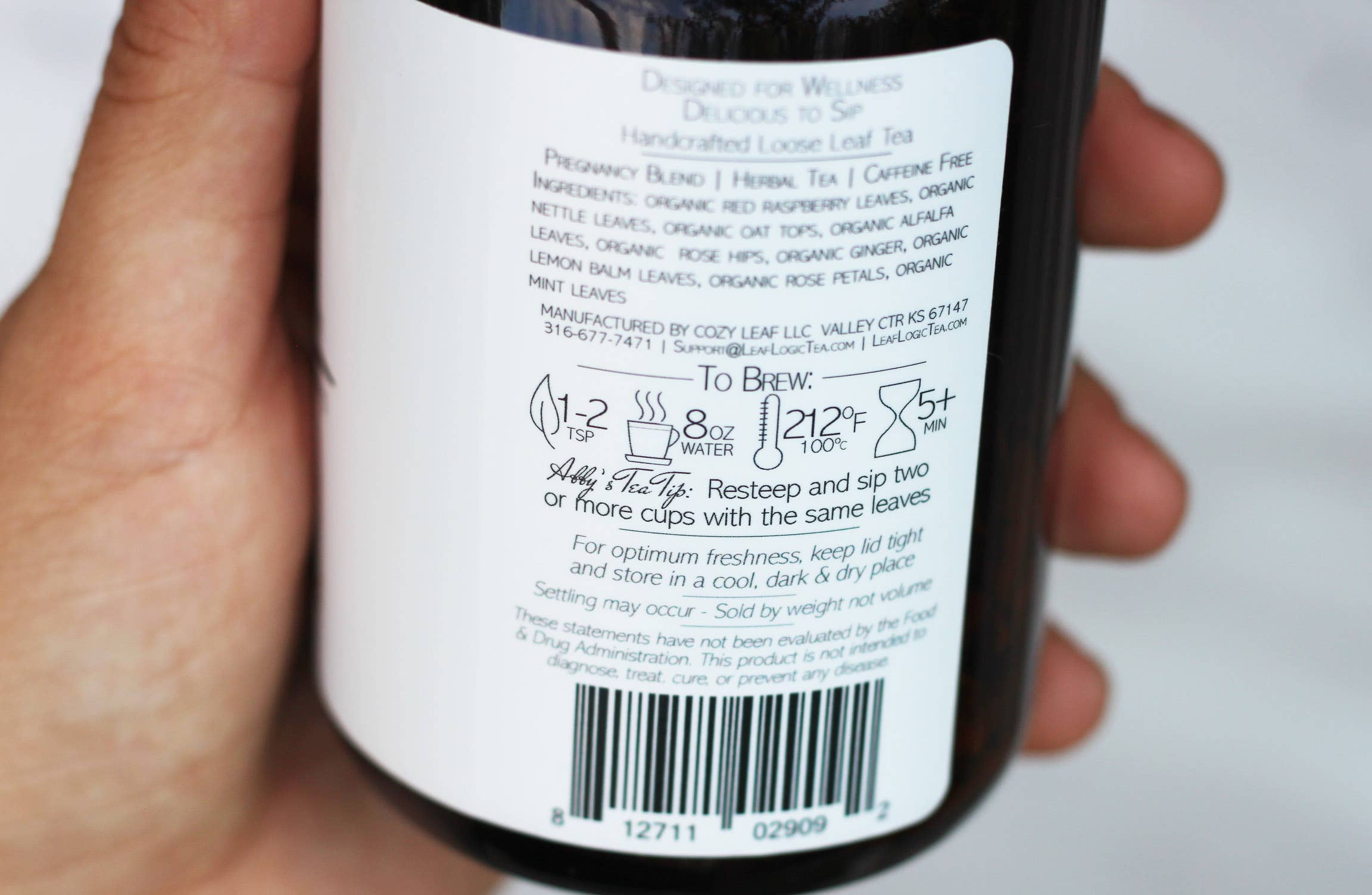 Leaf Logic - Wholesale Loose Tea - Pregnancy Blend Loose Leaf Tea -Bulk or Amber Refillable Jar2