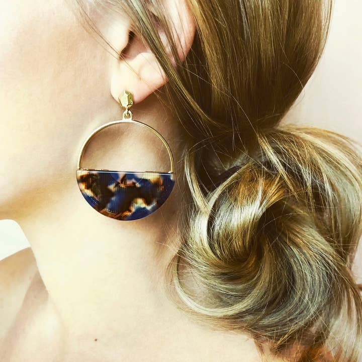 Rory Ashton Jewelry - Wholesale Hoop Earrings - Tortoise Earring - Petal2