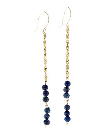 Lapis-Ketten-Ohrringe für den Großhandel von Ore & Gold