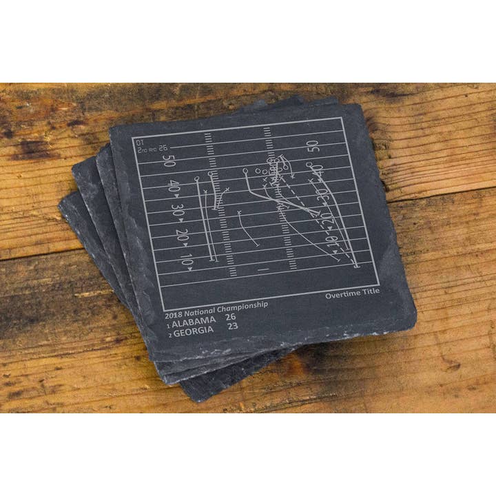 Greatest Alabama speelt leisteen onderzetters - Set van 4 voor wholesale door Playbook Products