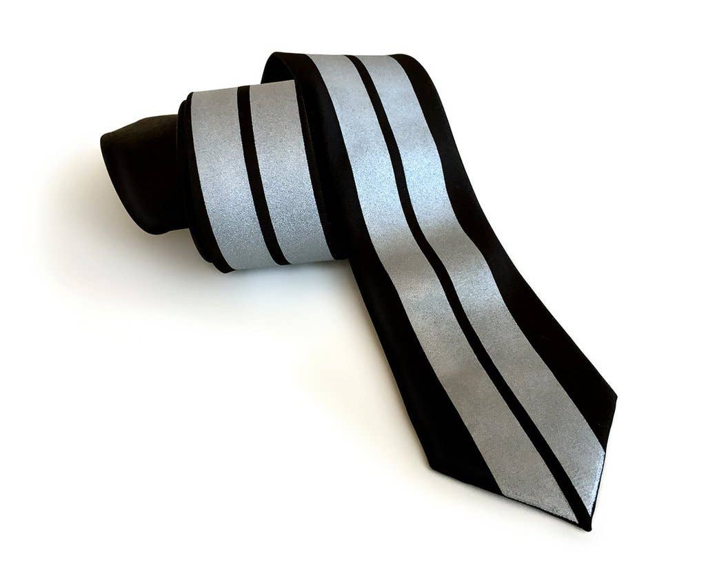 Cyberoptix Tie Lab - Wholesale Necktie - Men's - Racing Stripes: Le Mans First Place Microfiber Necktie1
