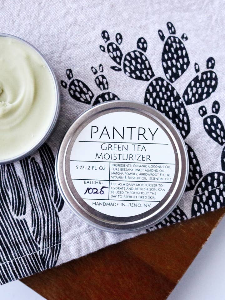 Green Tea Facial Moisturizer - Matcha + Rosehip Cream, 0.5oz for wholesale by Pantry Products - Skin, Body, + Wellness