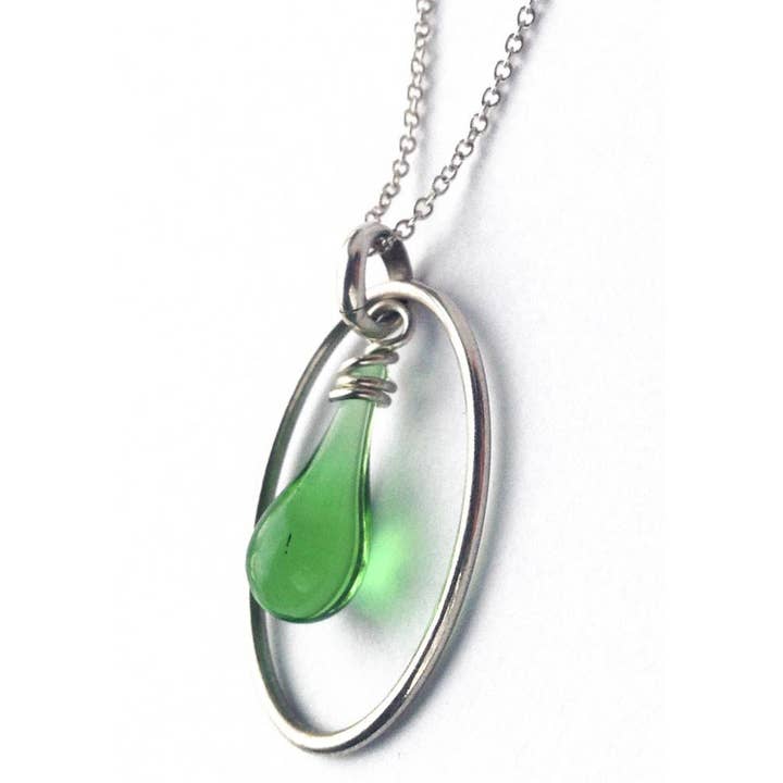 Sundrop Jewelry - Wholesale Pendant/Charm Necklace - Cameo Glass and Silver Necklace8