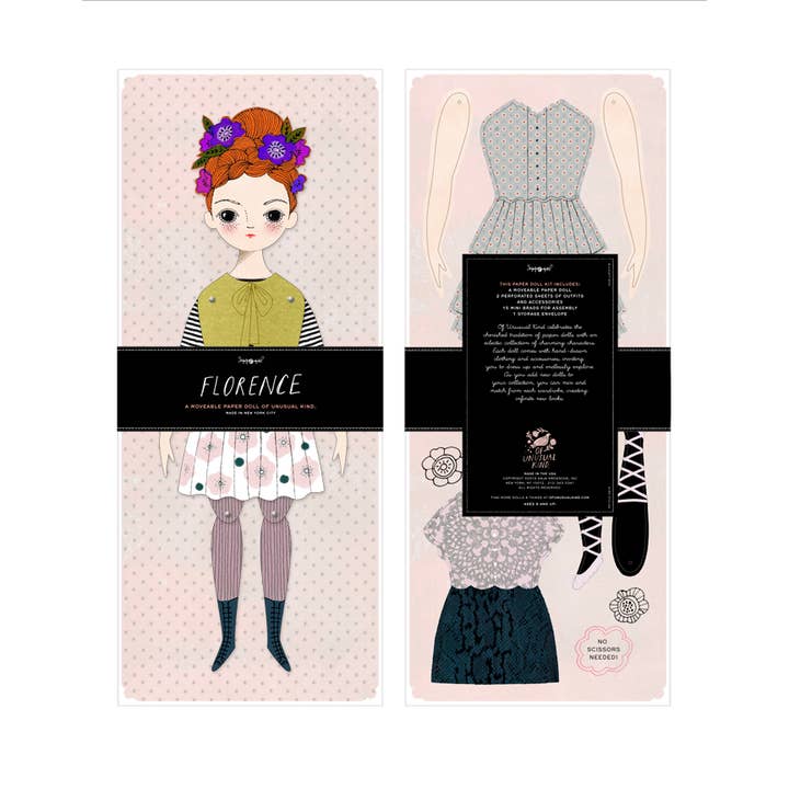 FLORENCE PAPER DOLL KIT for wholesale by Of Unusual Kind