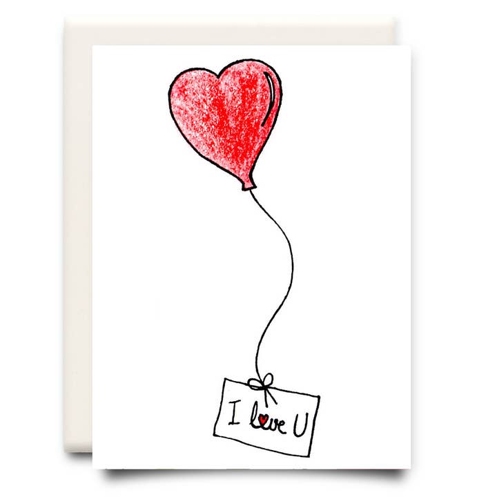 Heart Balloon | Love Greeting Card for wholesale by Inkwell Cards