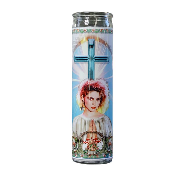Madonna Celebrity Prayer Candle for wholesale by Calm Down Caren