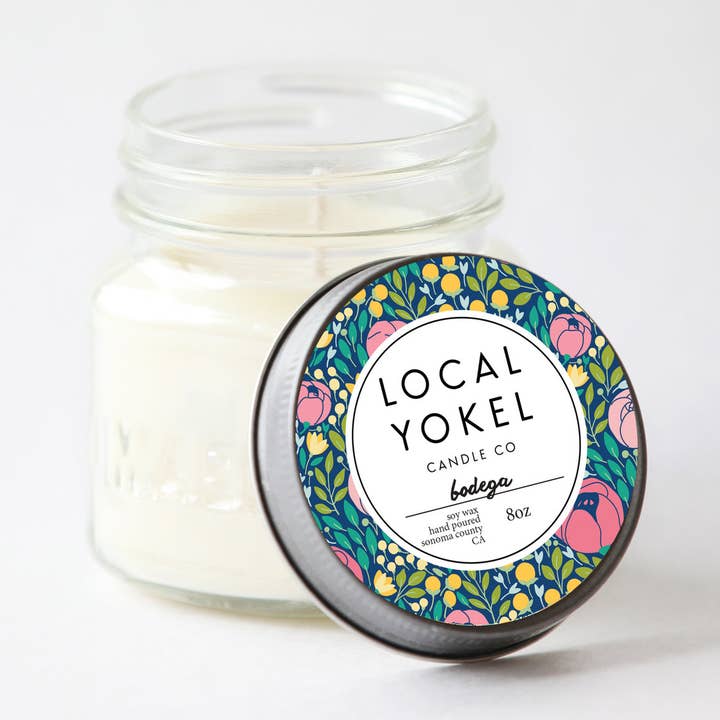 Bodega | 8oz Mason | Soy Wax Candle | for wholesale by THE LOCAL YOKEL
