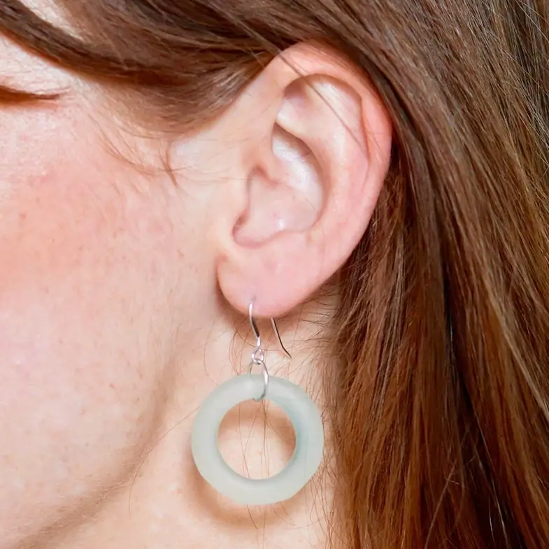 Smart Glass Recycled Jewelry - Wholesale Dangle Earrings - SEAGLASS STYLE SIMPLE EARRINGS7