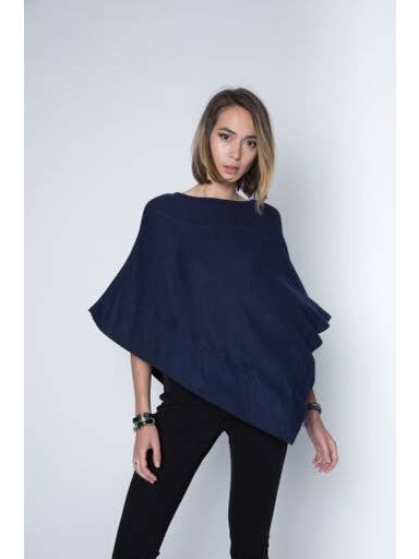 Adelyn SF - Wholesale Poncho - Women's - Poncho Sweater Wrap ( Long )