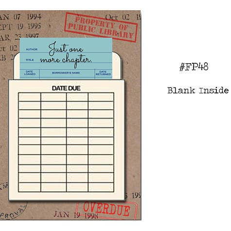 Fly Paper Products - Wholesale Stationery/Notecard Set - Just One More Chapter | Folded 'Library Cards'1