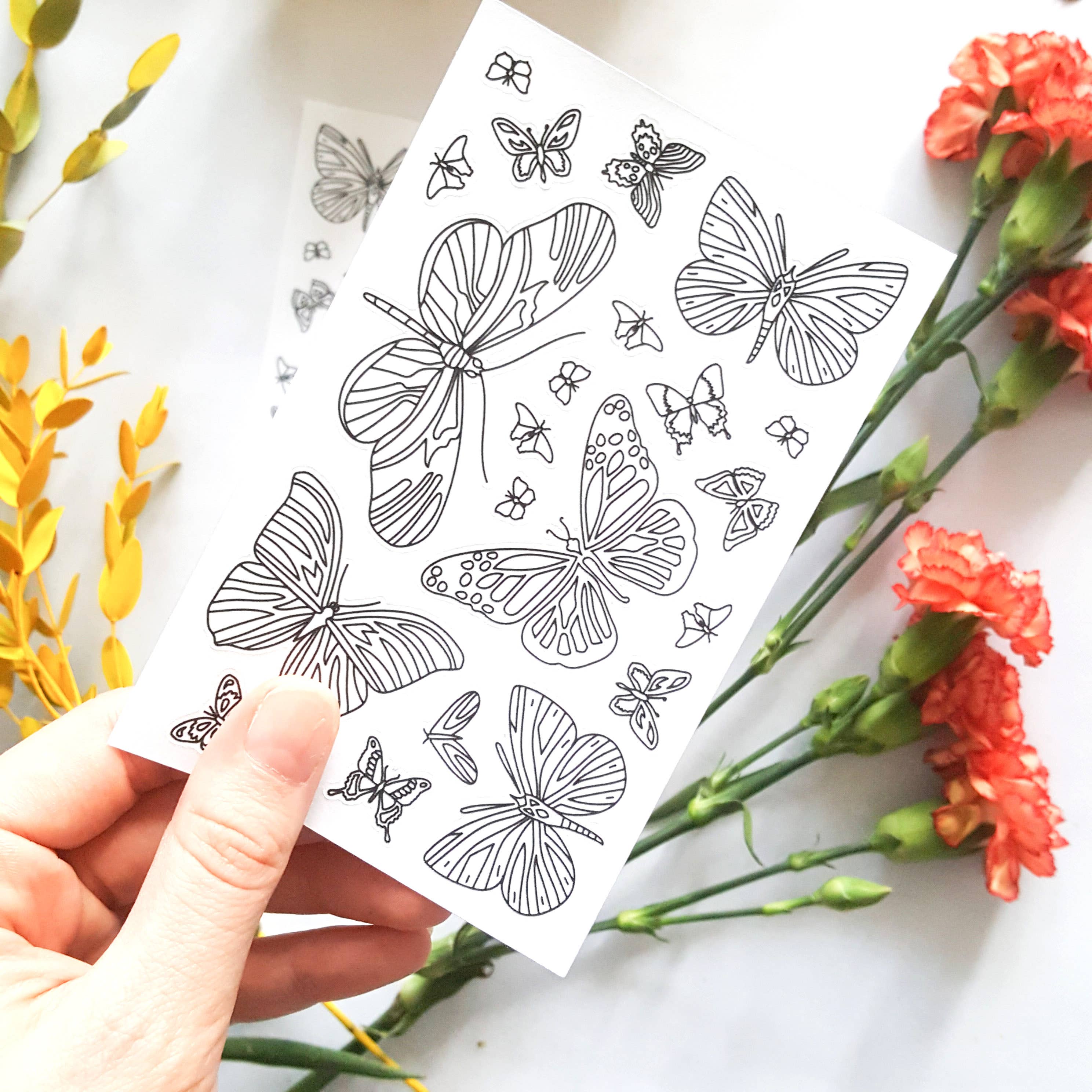 Anna Grunduls Design - Wholesale Sticker - Butterfly Coloring Stickers, 2 Sheets3