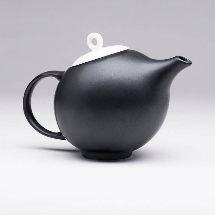 Eva Teapot - Black Stoneware for wholesale on Faire