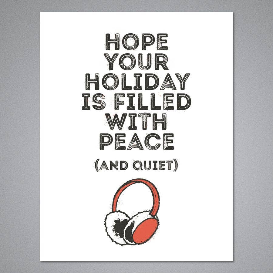 Breathless Paper Co. - Wholesale Christmas Card - Hope Your Holiday Is Filled With Peace And Quiet0
