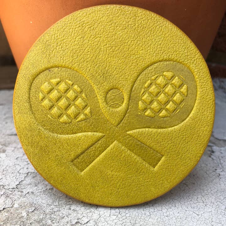 Leather Coaster - Tennis Rackets for wholesale by Jimmyrockit