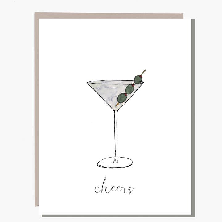 Martini Cheers Card for engroshandel hos Rachelink Cards & Illustrations