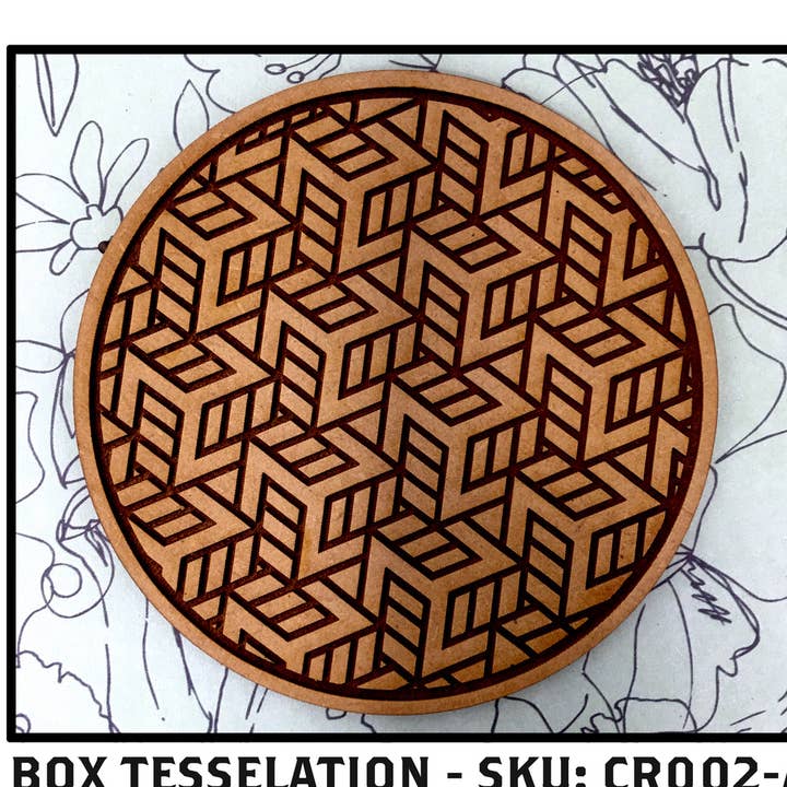 Drink Coaster - Lådor Tesselation Art Design för wholesale av Insert Brand Here Shop