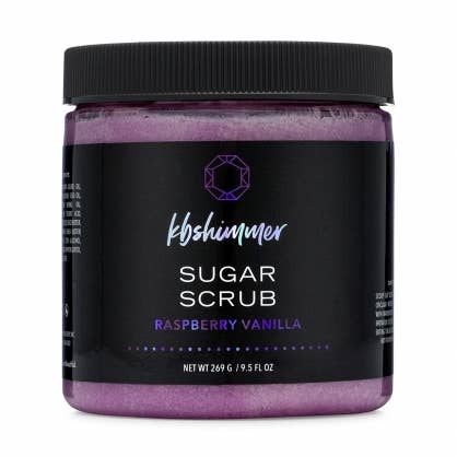 Raspberry Vanilla Sugar Scrub for wholesale by KBShimmer