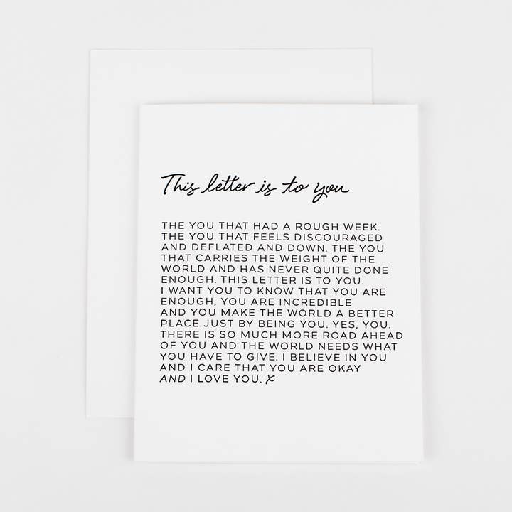 This Letter is to You for wholesale by Wrinkle & Crease Paper Products