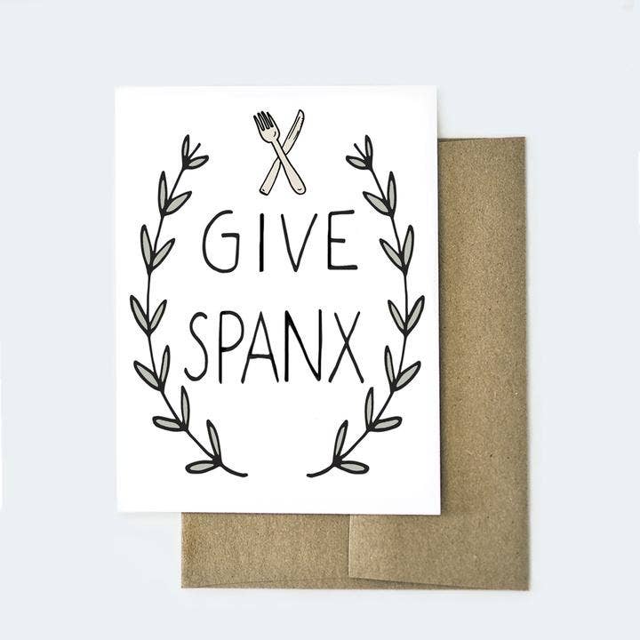 Aviate Press - Wholesale Thanksgiving Card - Give Spanx  Funny Thanksgiving Card0