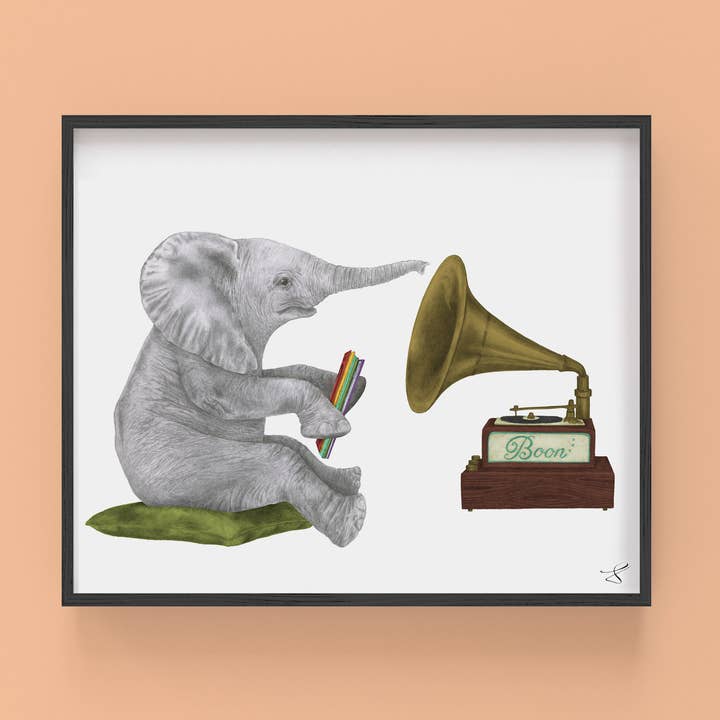 Étude de portrait d'éléphant d'Afrique à Newton Chapel, 9 x 12 pour la vente par Central & Gus