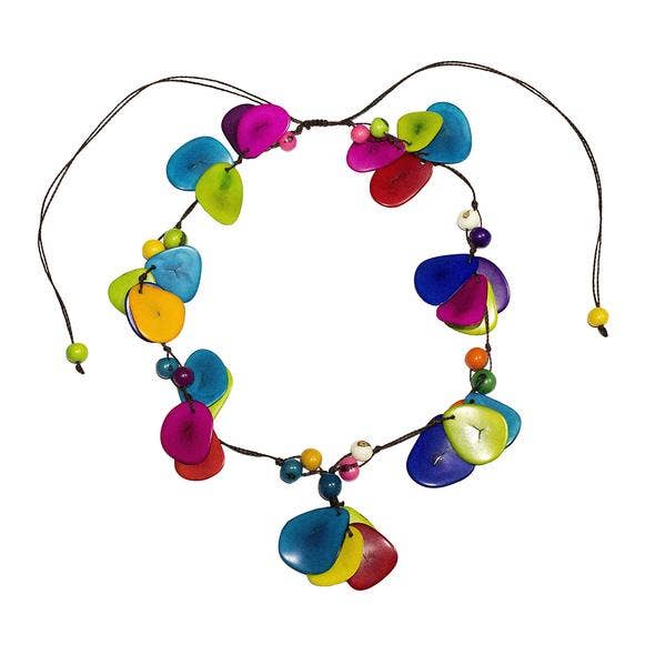 Inspired Peru - Wholesale Bib Necklace - Tagua Rainbow Necklace
