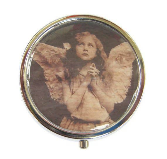 Unique Art Pendants - Wholesale Pill Organizer - Victorian Angel Case pillbox pill box0