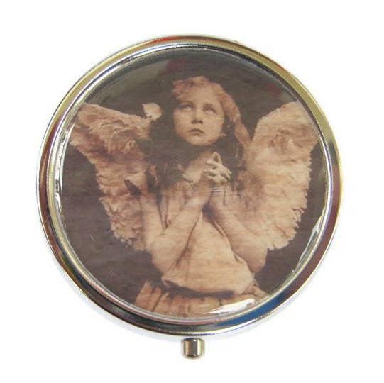 Unique Art Pendants - Wholesale Pill Organizer - Victorian Angel Case pillbox pill box0