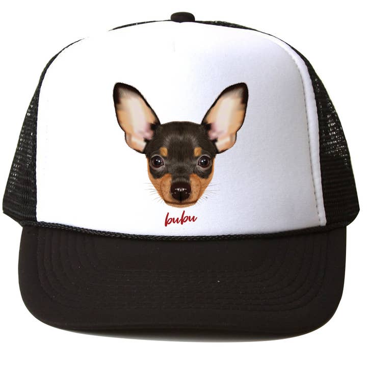 Bubu - Venta al por mayor Gorra trucker - Unisex - Chihuahua Blanco/Negro Gorro Camionero