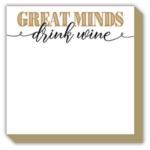 Blocco note Great Minds Drink Wine Luxe per la vendita all'ingrosso da parte di RosanneBeck Collections