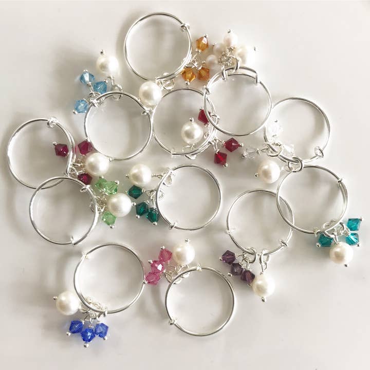 Lemar Adjustable Ring - Birthstones (12 Color Options!) for wholesale by Jamila Collective, LLC