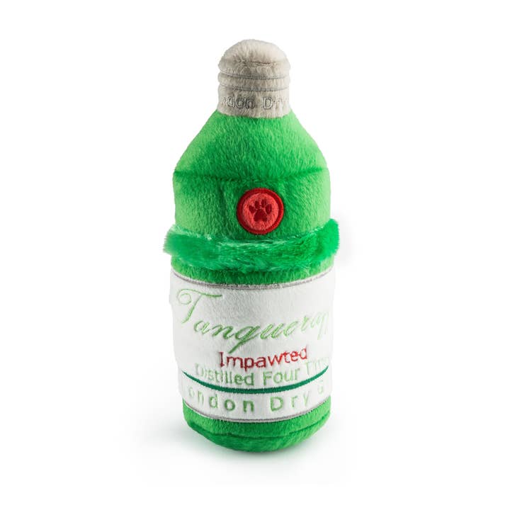 Tanqueruff Gin Squeaker Dog Toy for wholesale by Haute Diggity Dog