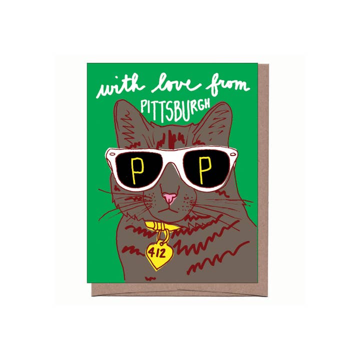 La Familia Green – wholesale Kärlekskort – Cool katt stad/stat gratulationskort5