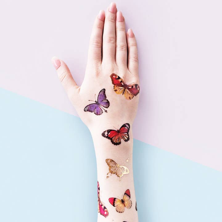 PAPERSELF - Venta al por mayor Tatuajes temporales - Adhesivos Tatuajes Temporales Mariposas