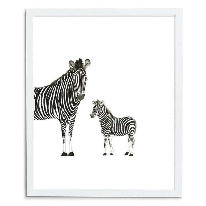 8 ”x 10” Zebra Duo utskrifter - vit för wholesale av Wee Wild Ones