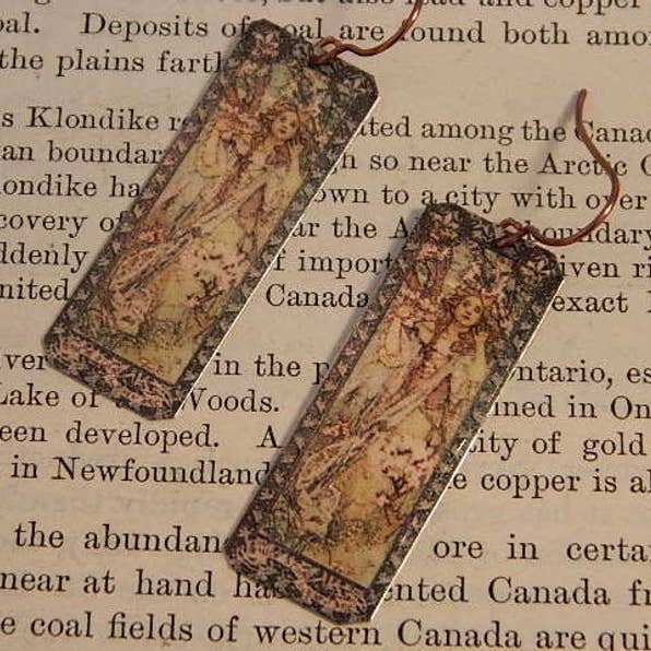 Brincos Mucha Joana d'Arc por atacado de Sarah Wood Studio