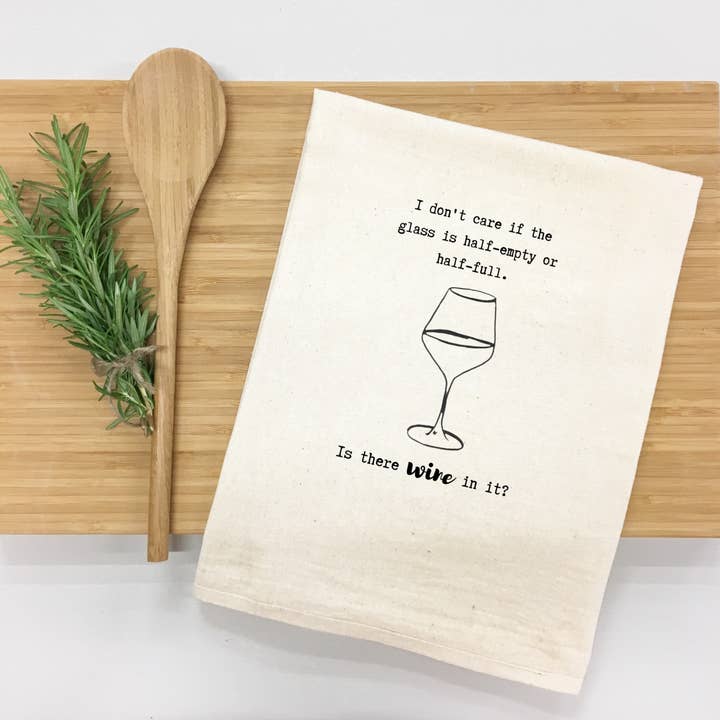 Kökshandduk - halvtom eller halvfull för wholesale av Things UnCommon