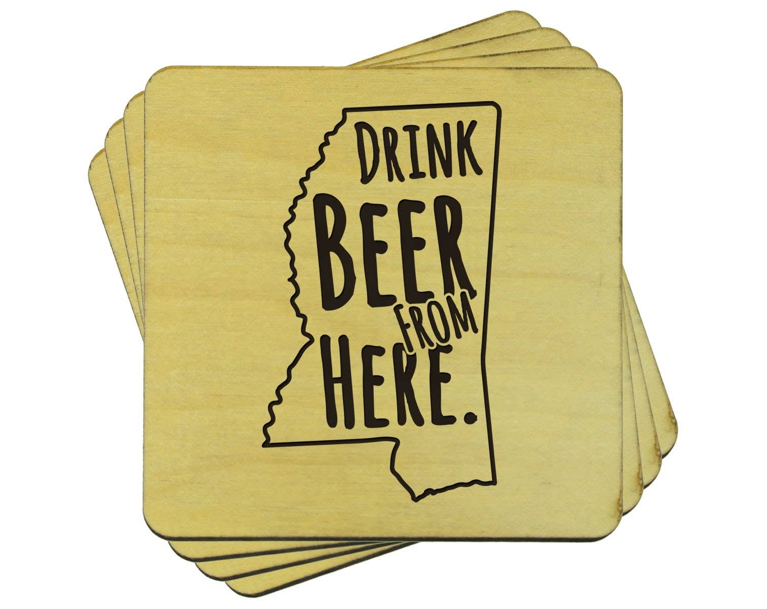 Torched Products - Wholesale Coasters - Drink Beer From Here Coasters | Set of 4 Beer Coasters28