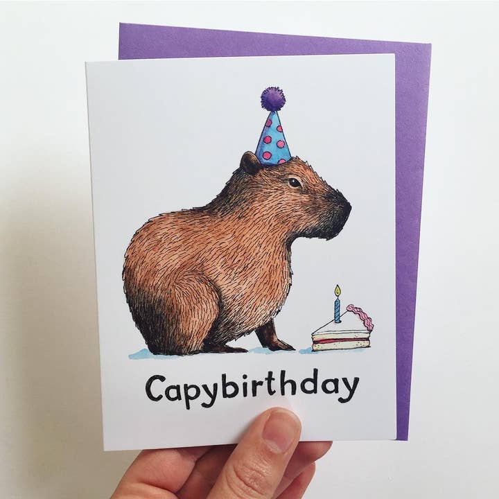 Paper Wilderness - Wholesale Birthday Card - Capybara Birthday Card