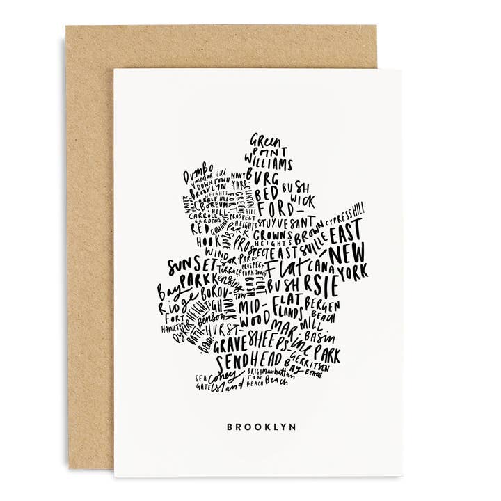 Brooklyn City Card pour la vente par Old English Company