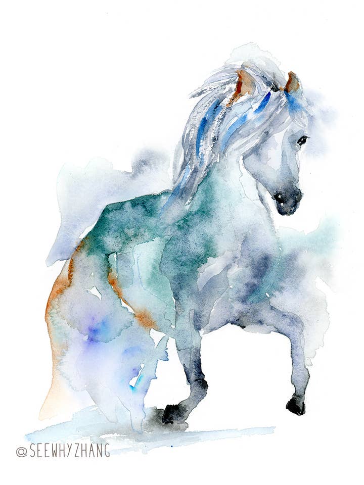 Wildpferd-Kunstdruck für den Großhandel von Easy Sunday Club