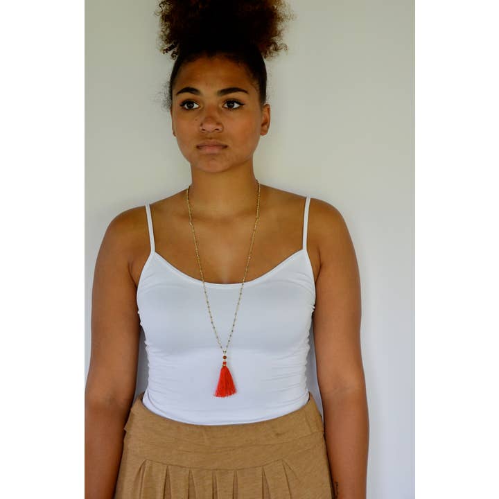 Annahmol - Vendita all'ingrosso Collane di perline/perle - Catena estiva con perline fatta a mano con nappa8