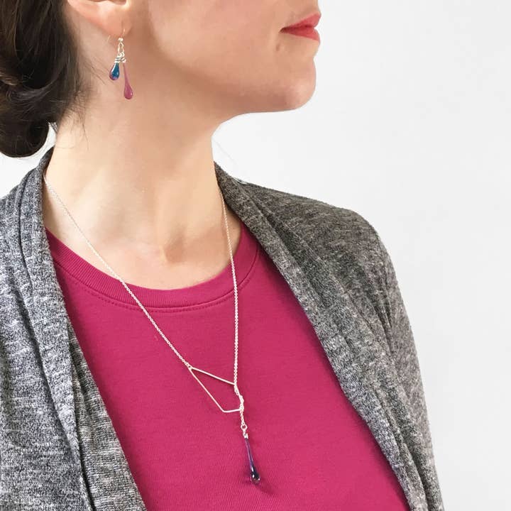 Sundrop Jewelry - Wholesale Dangle Earrings - Duet Colorful Glass Teardrop Earrings14