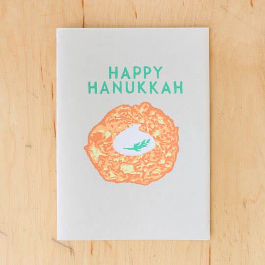 HANUKKAH LATKE GREETING CARD for wholesale by Alphabet Studios