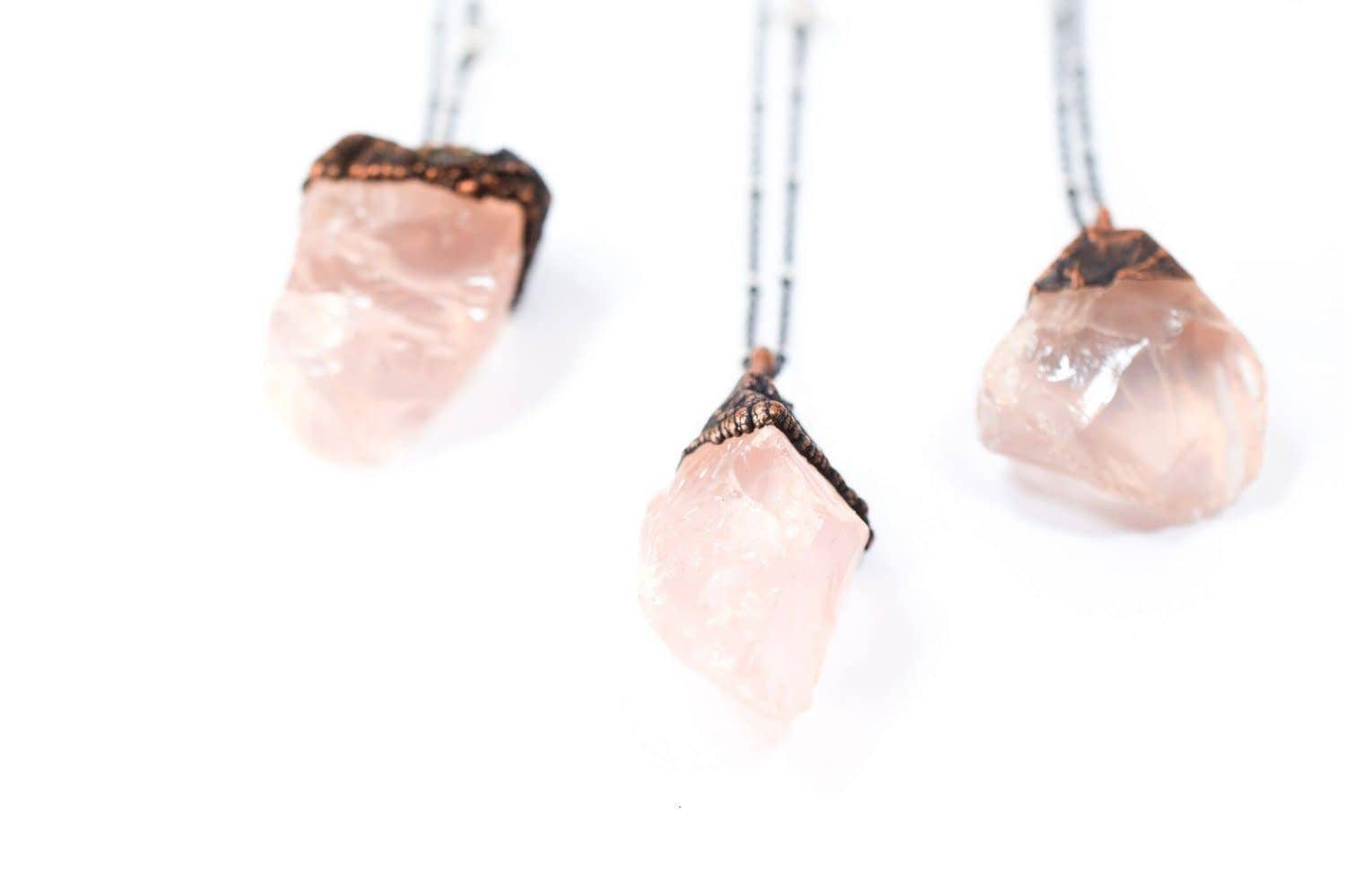 HAWKHOUSE - Wholesale Pendant/Charm Necklace - Rose Quartz Crystal Necklace1