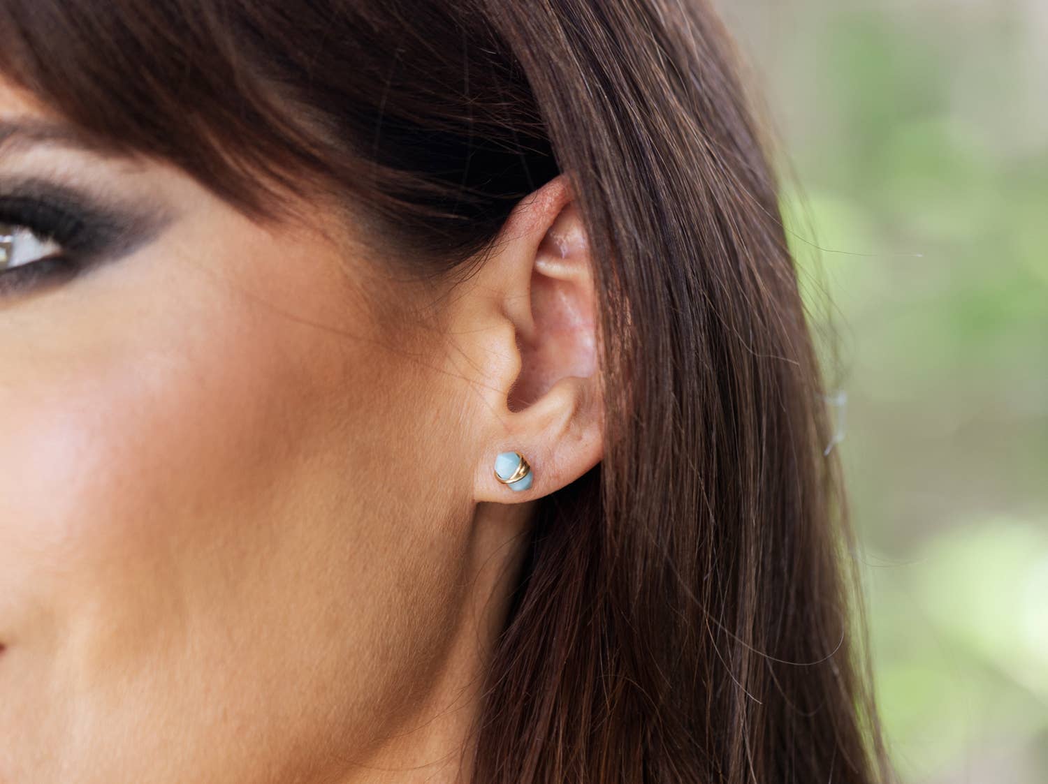 Saressa Designs - Venta al por mayor Pendientes de botón/aretes de poste - Pendientes Pike de Larimar5