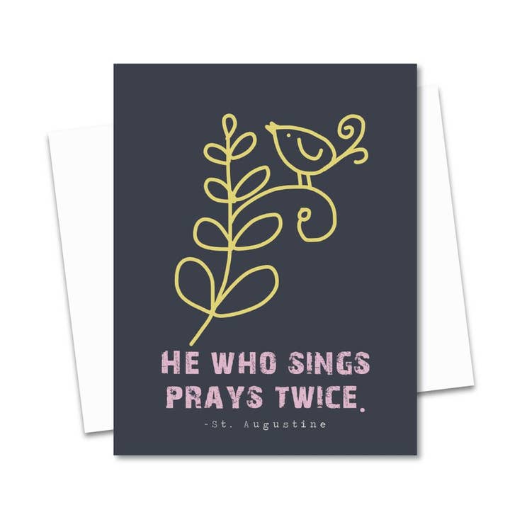 He Who Sings Notecard for wholesale by Wholesome Soul
