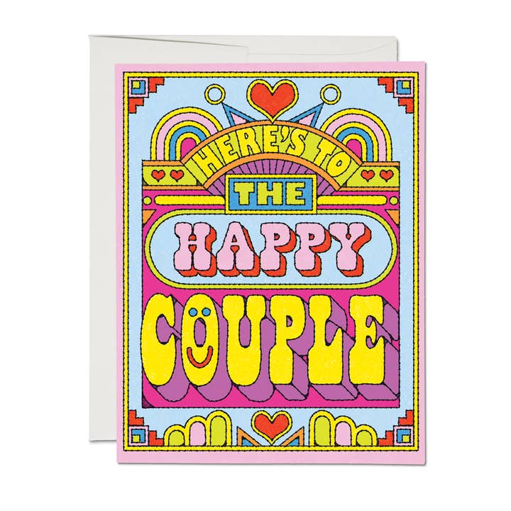 Happy Couple wedding greeting card for wholesale by Red Cap Cards