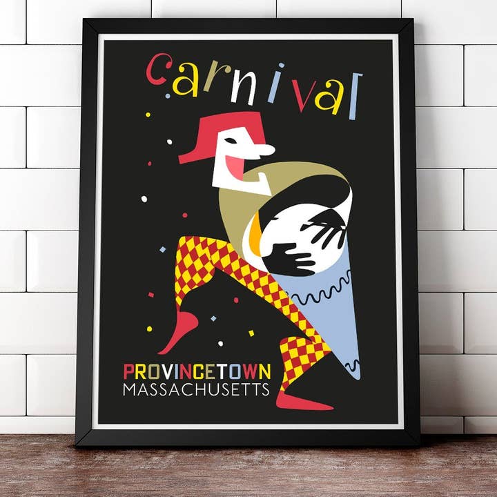 Carnaval Provincetown - Impresión de 28 x 35,5 cm para venta al por mayor de Fridgedoor